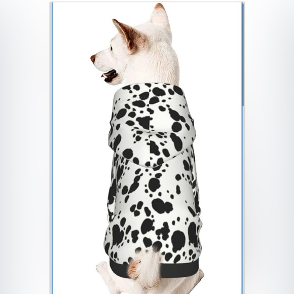 Dalmatian Print Doggie Hoodie Size Large- More like a Medium - Picture 2 of 9